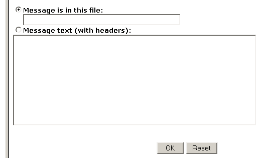 This screen capture displays the fields that contain information identifying the certificate, either a file or a copy of the CA email message text. 
